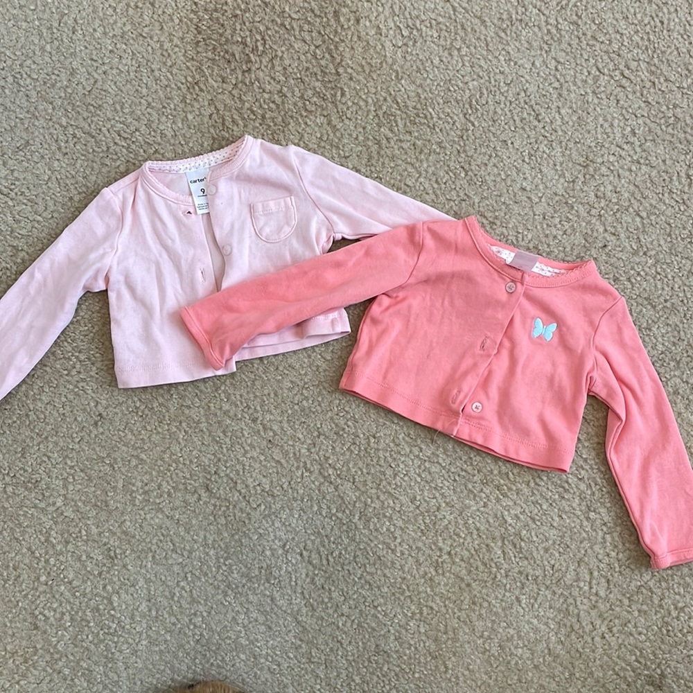 2 Carters Baby Girl Cardigans